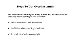 How to get over insomnia? | PPT