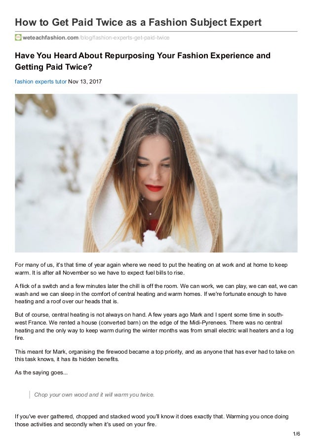 how to get paid twice as a fashion subject expert getting paid twice a month