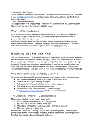 Comprehensive Guide to Australia Visa Subclass 186 for Permanent ...