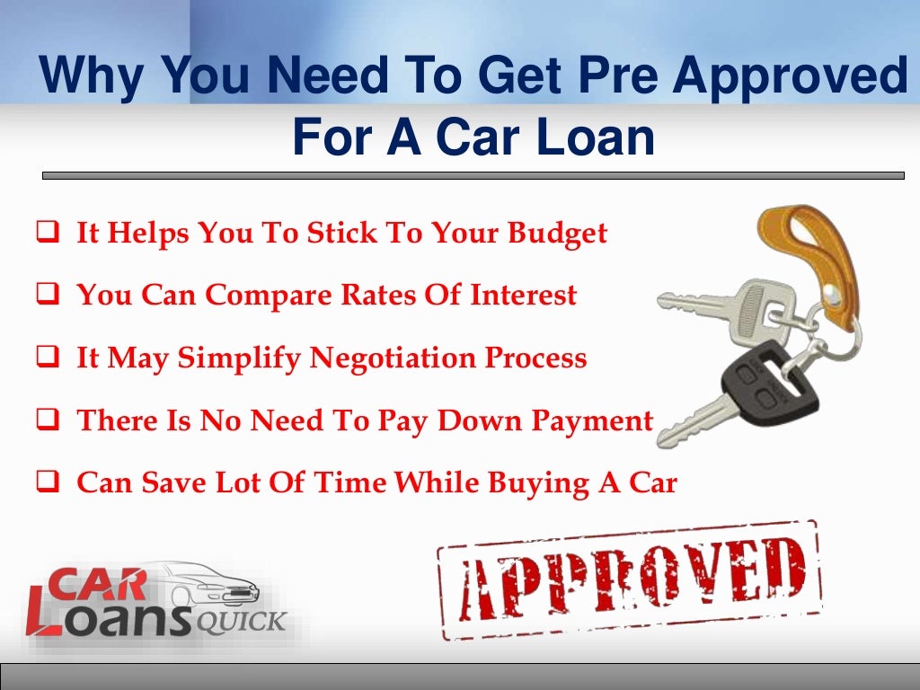 How to get pre approved for an auto loan online