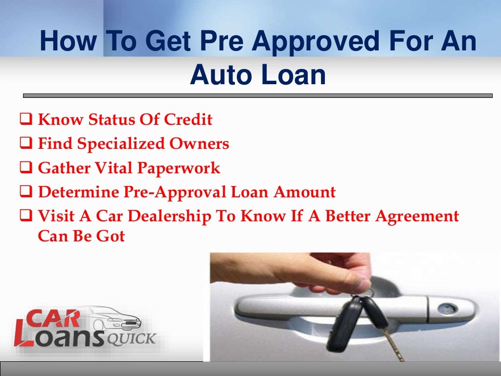 How to get pre approved for an auto loan online