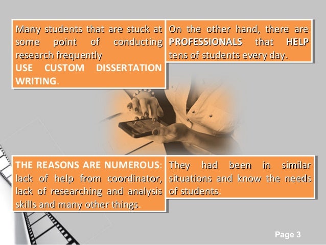 Custom dissertation writing quality