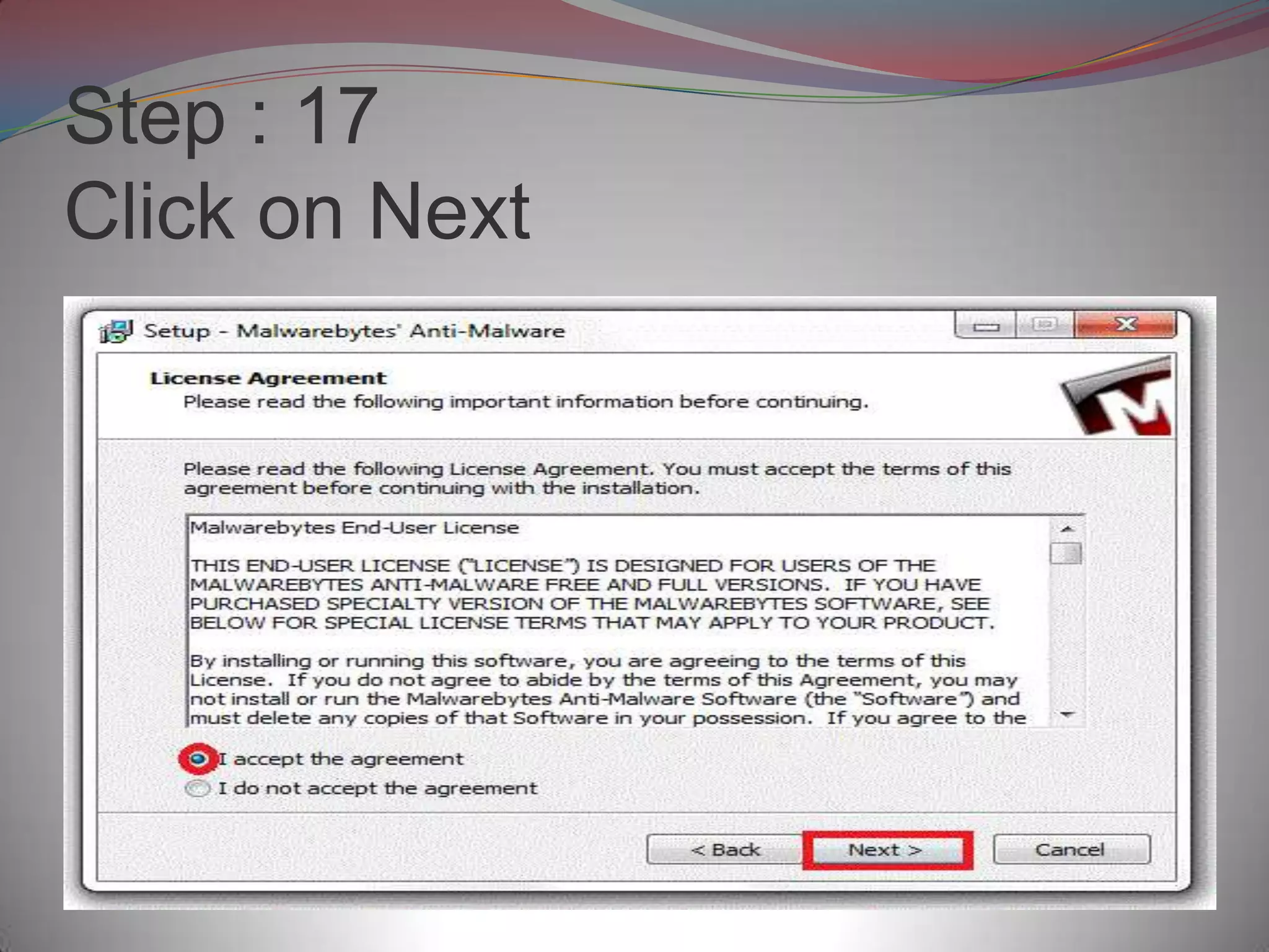 Step : 17
Click on Next
 