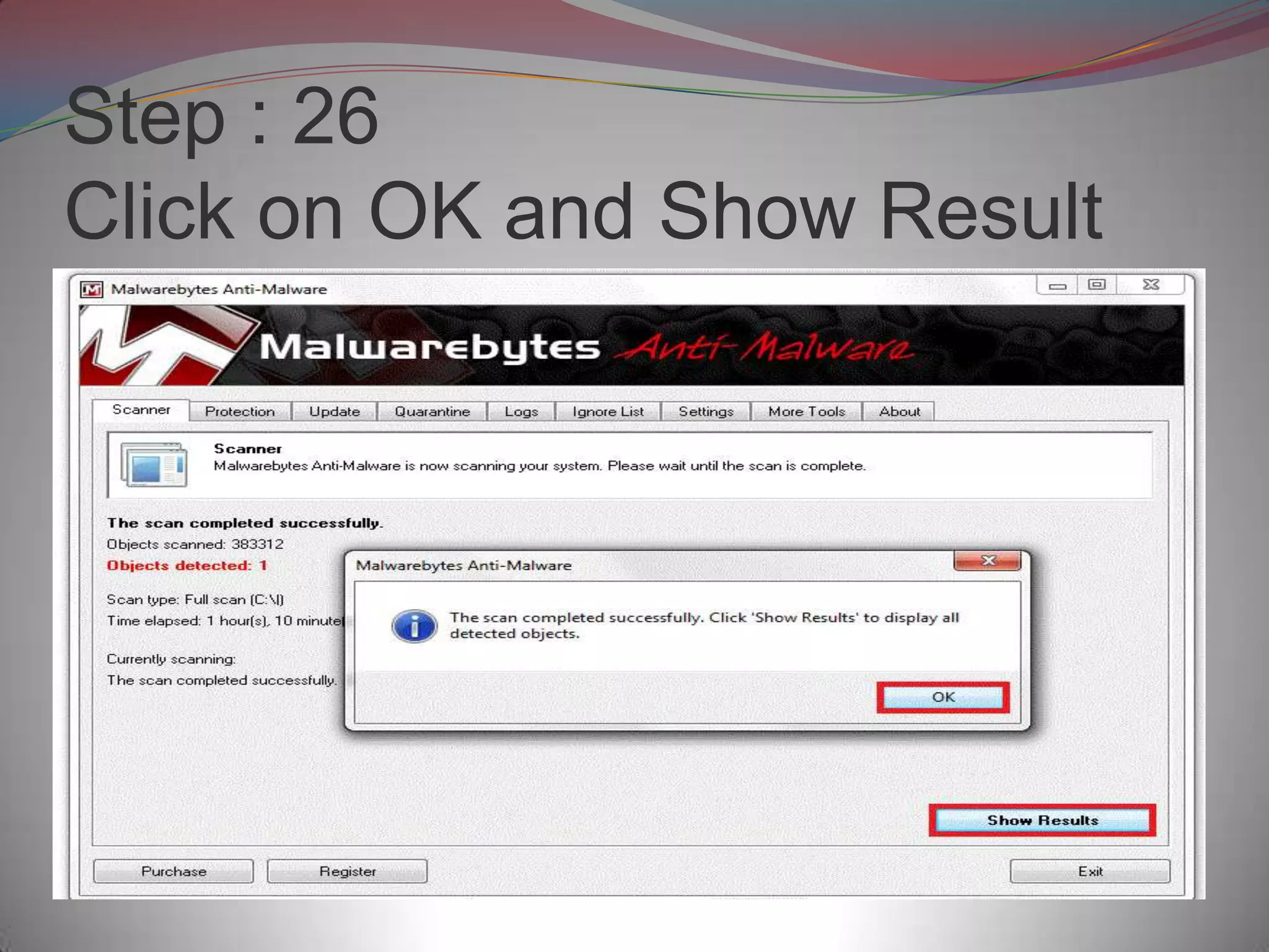 Step : 26
Click on OK and Show Result
 