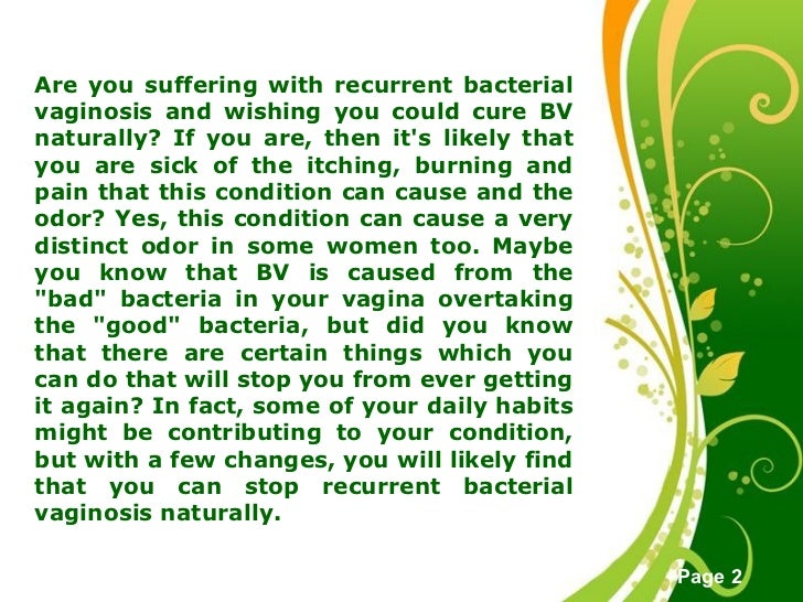 How Do You Get Rid Of Bv Naturally How Do You Get Rid Of Bv Naturally