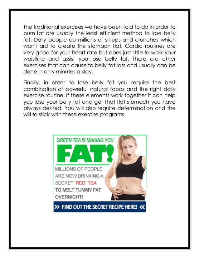 How To Get Rid Of Belly Fat