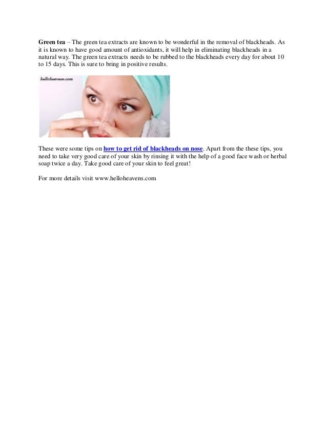 get rid of nose blackheads at home