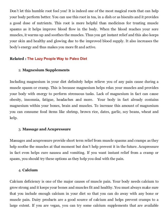 How to get rid of muscle cramps and spasms the organic way How to get rid of muscle cramps and spasms the organic way