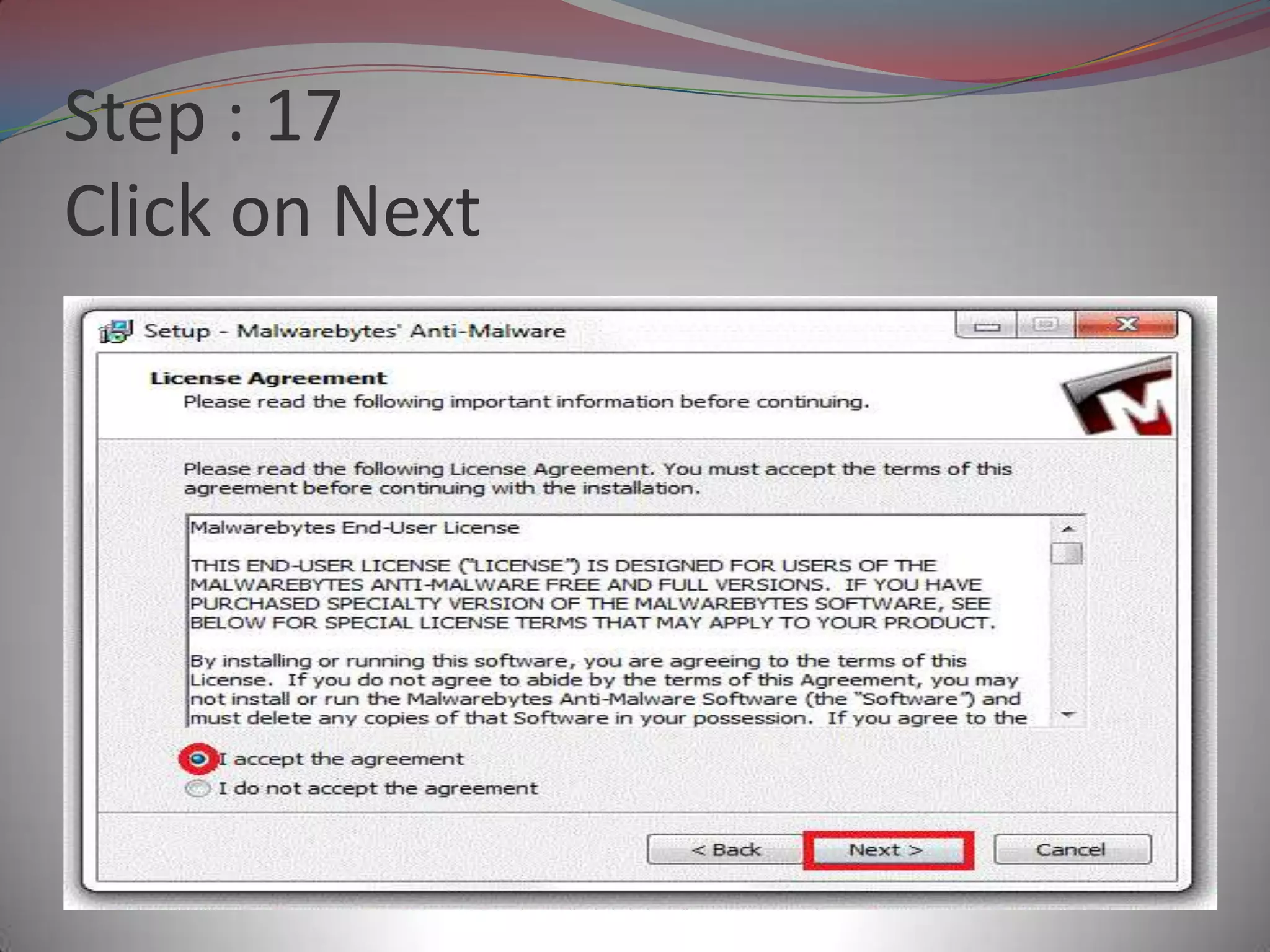 Step : 17
Click on Next
 