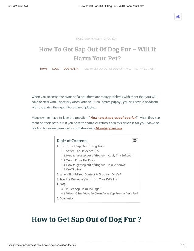How To Get Sap Out Of Dog Fur Will It Harm Your Pet_.pdf