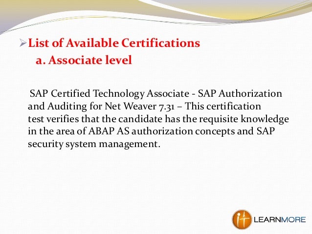 How To Get Sap Security Certification