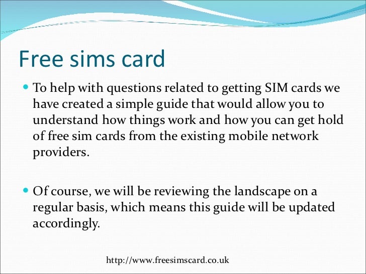 How to get sim card for free