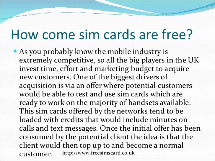 How to get sim card for free