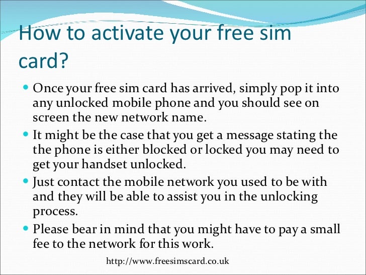 How to get sim card for free