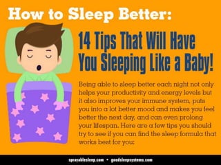 How to Sleep Better: 14 Tips That Will Have You Sleeping Like a Baby!5