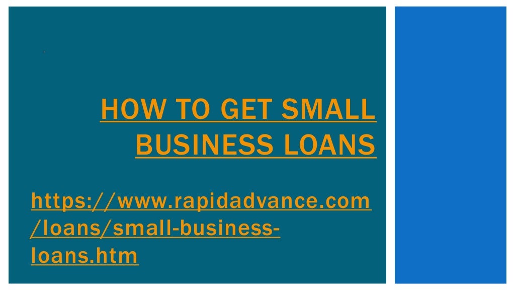 How to get small business loans