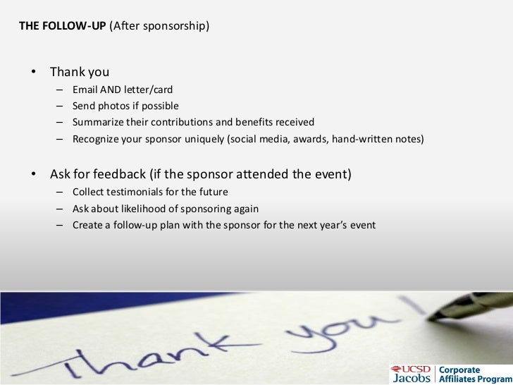 sponsor thank you letter