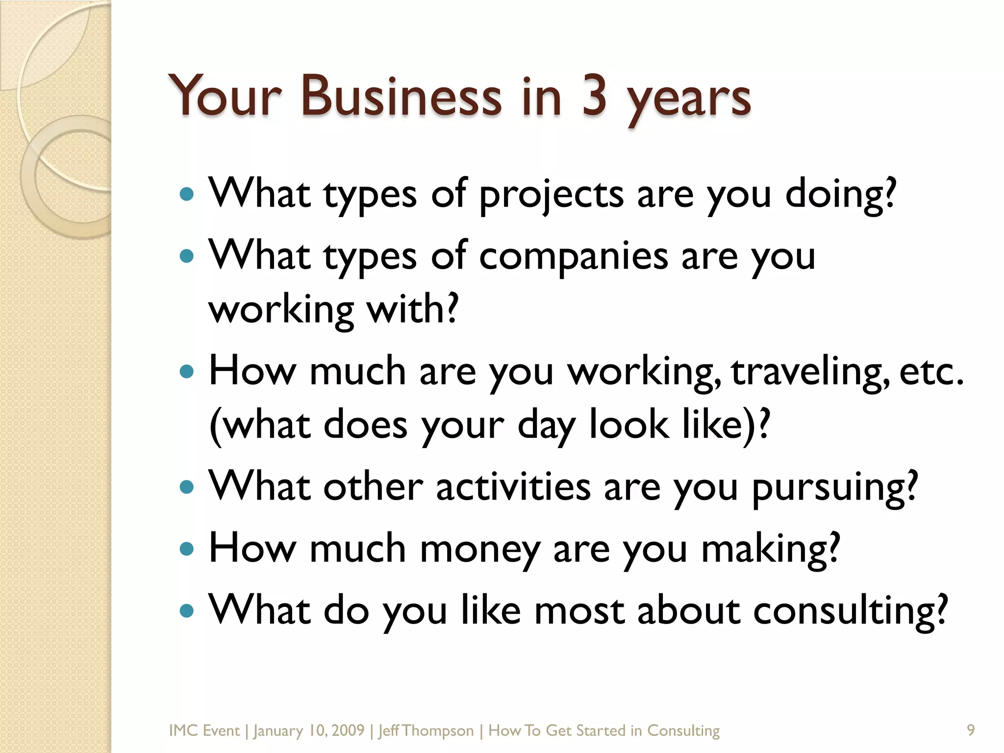 How To Get Started In Consulting