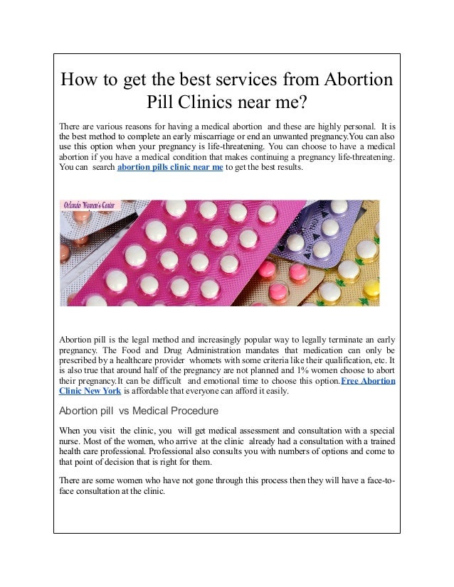 How To Get The Best Services From Abortion Pill Clinics Near Me