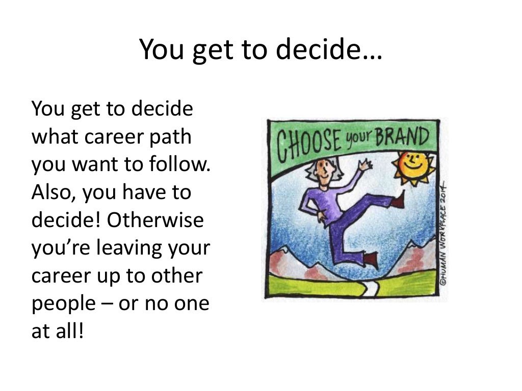 Deciding what you want to do. Deciding what you want to do