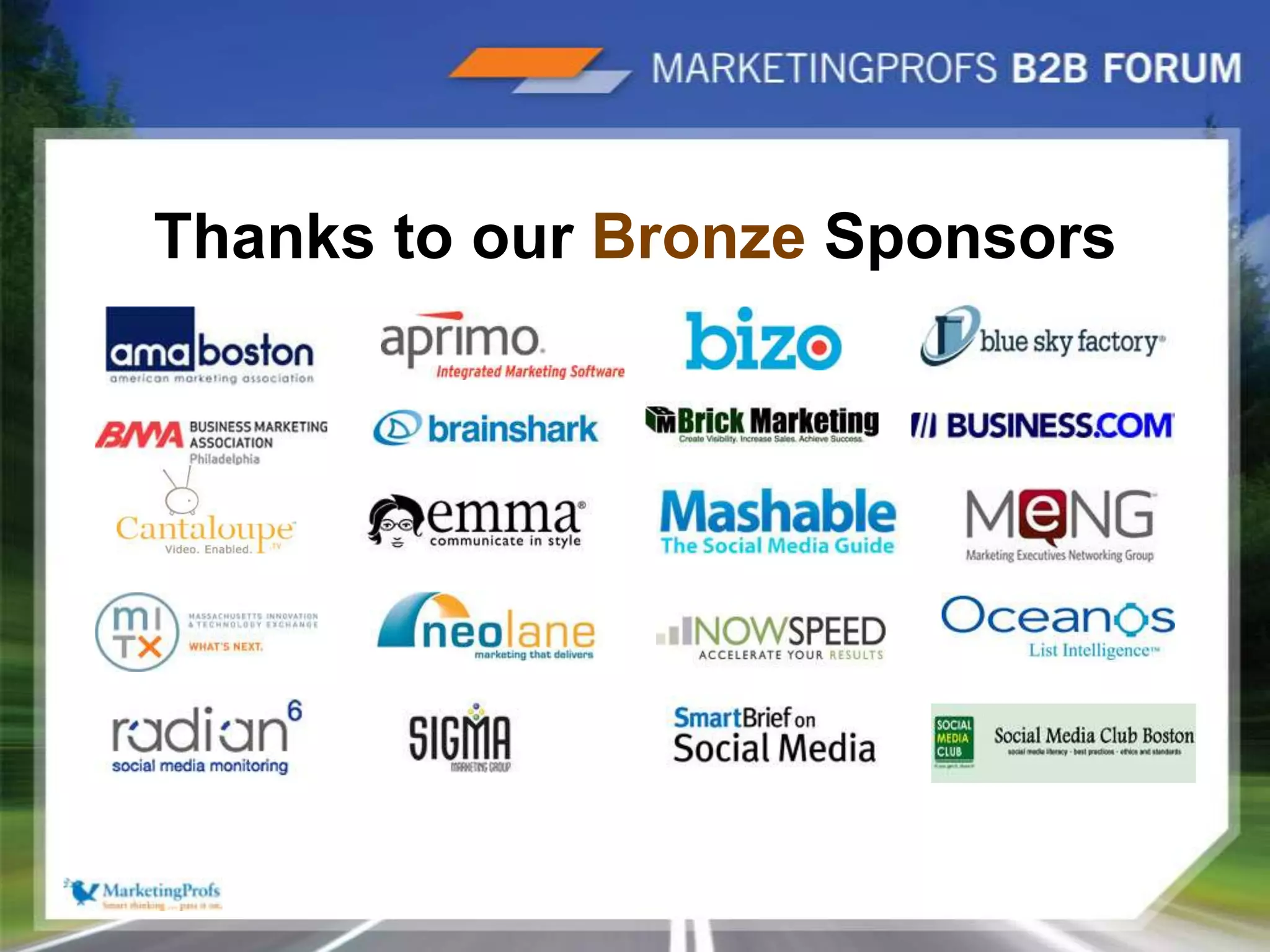 |12Thanks to our Bronze Sponsors