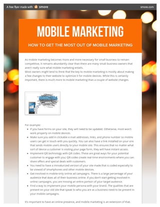 How to get the most out of mobile marketing