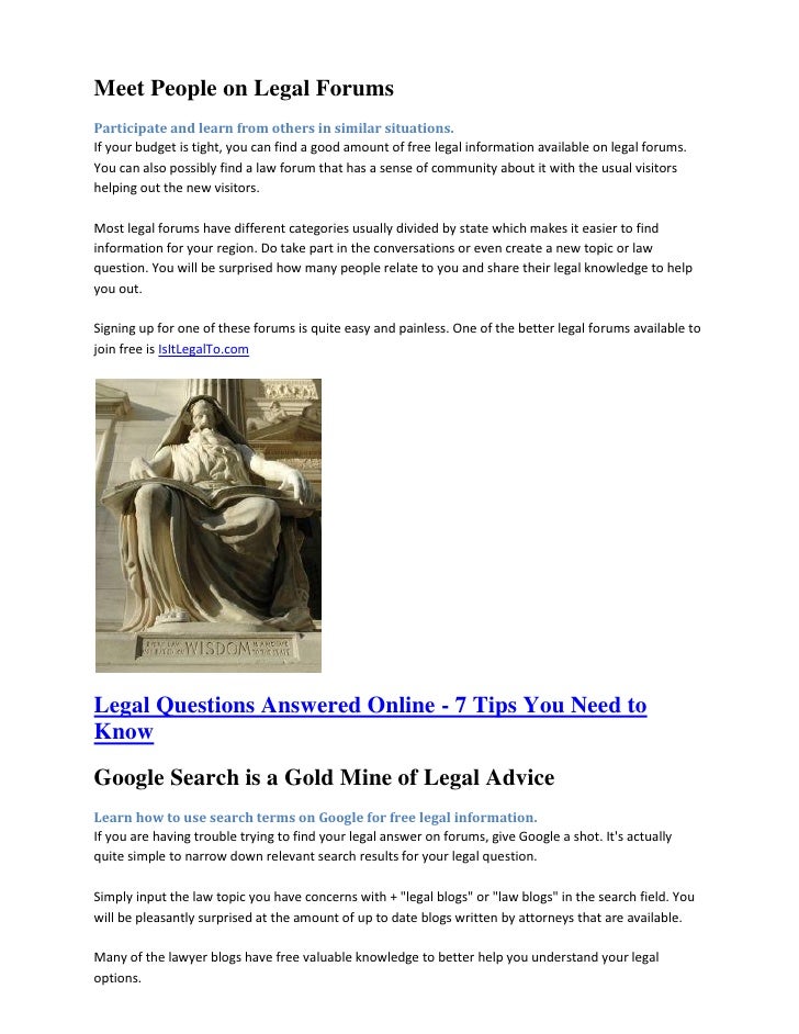 Legal Questions and Answers