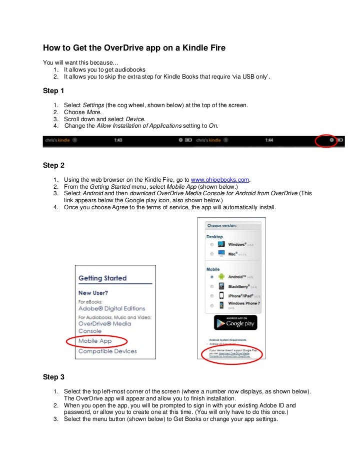 How to Get the OverDrive App on a Kindle Fire