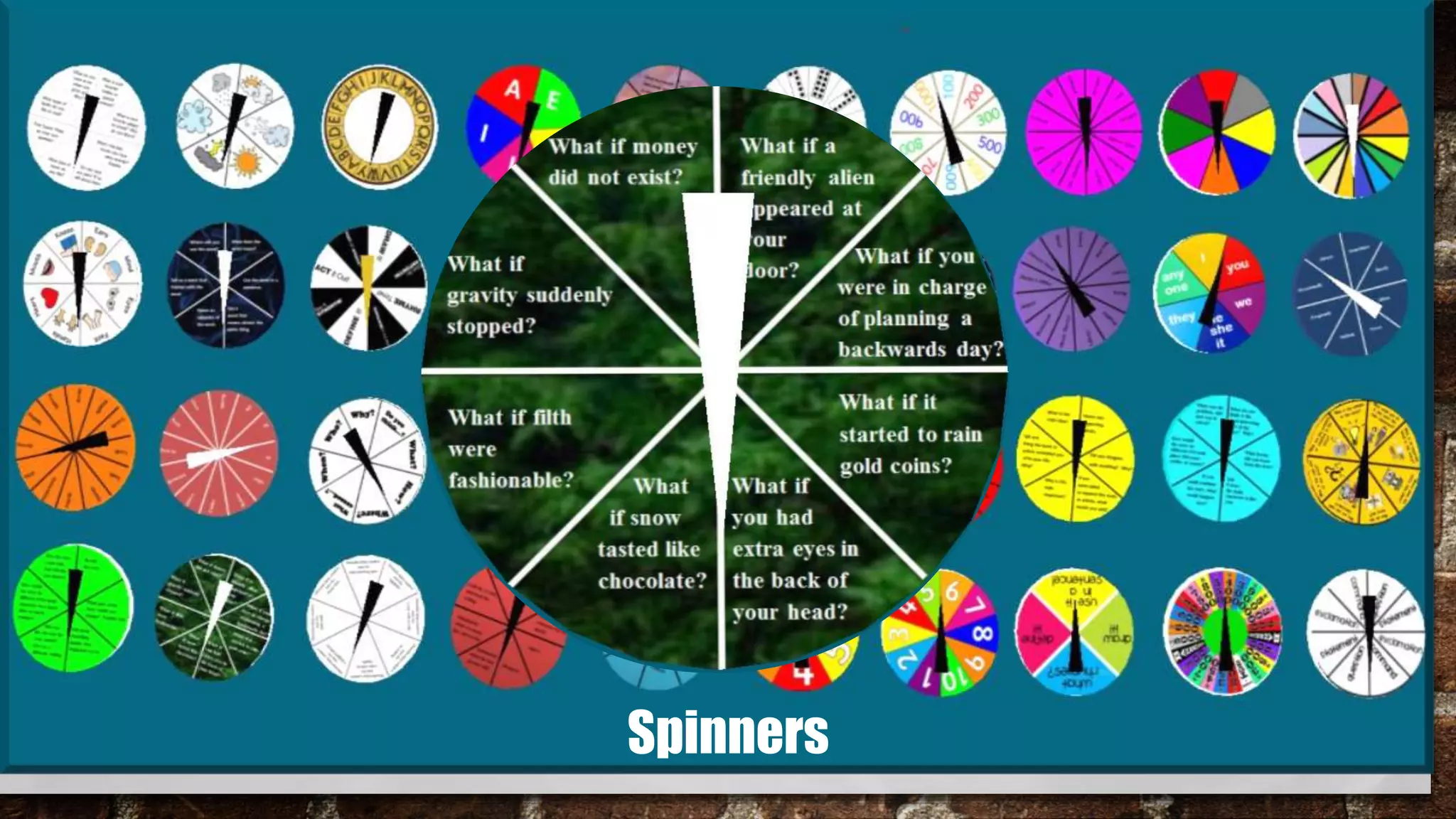 SPINNERS AND DICE
Spinners
 