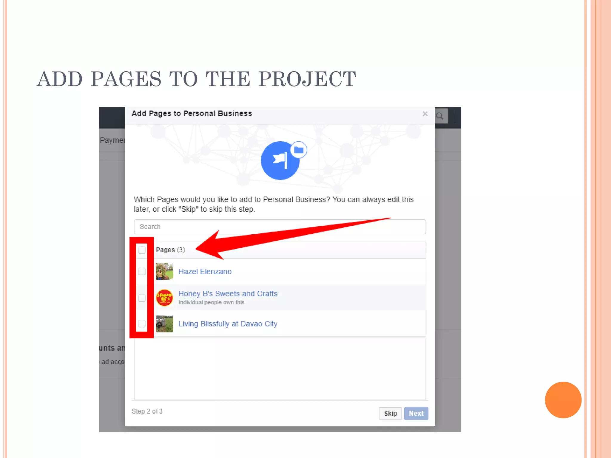 ADD PAGES TO THE PROJECT
 