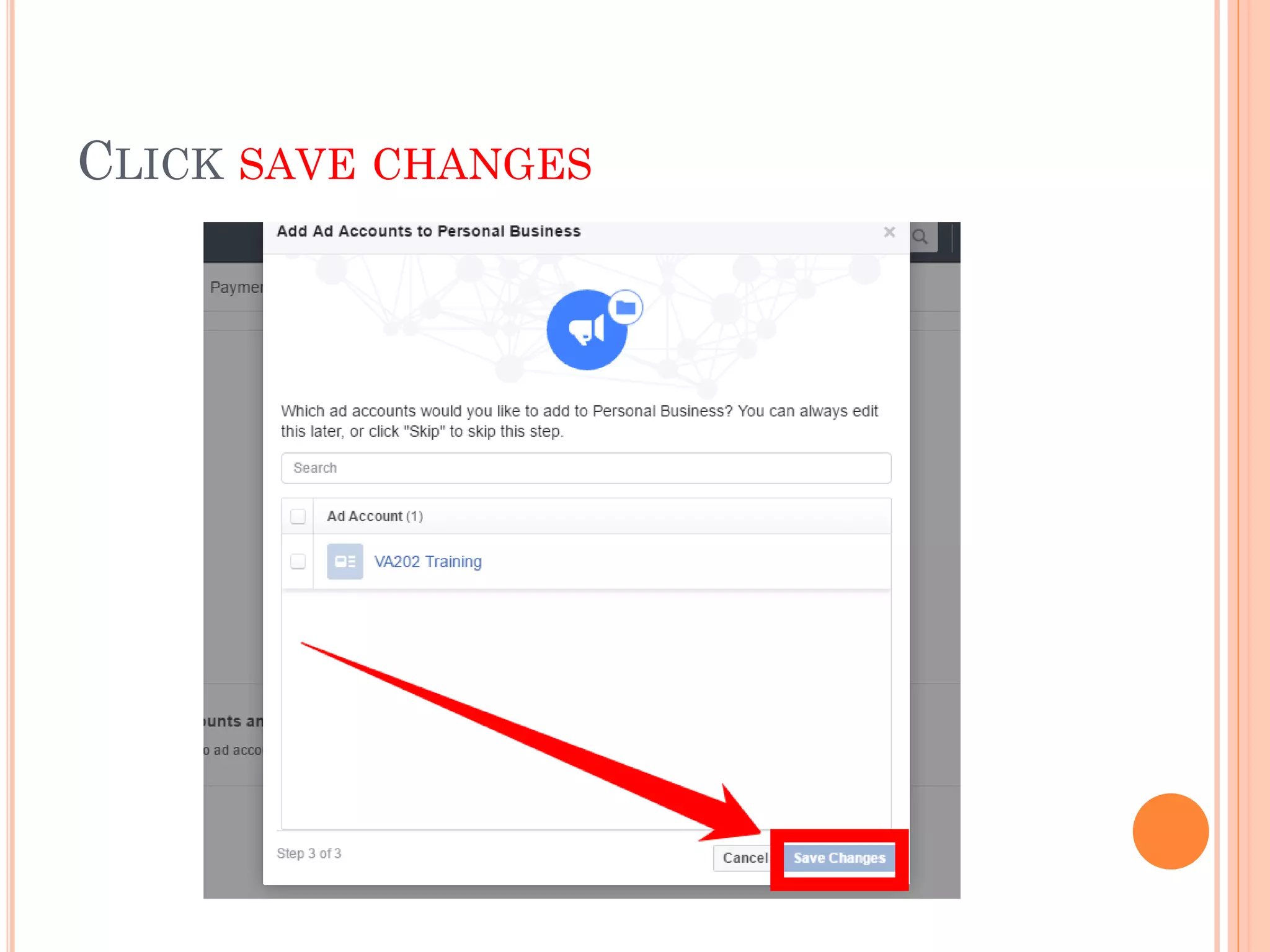 CLICK SAVE CHANGES
 