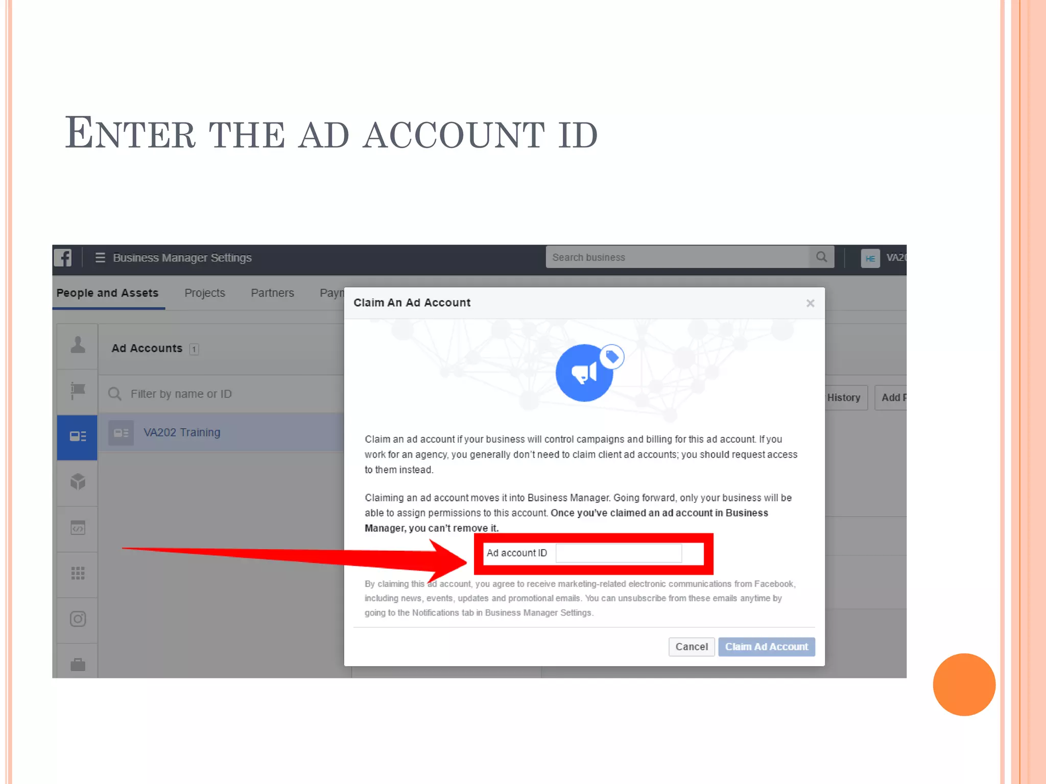 ENTER THE AD ACCOUNT ID
 