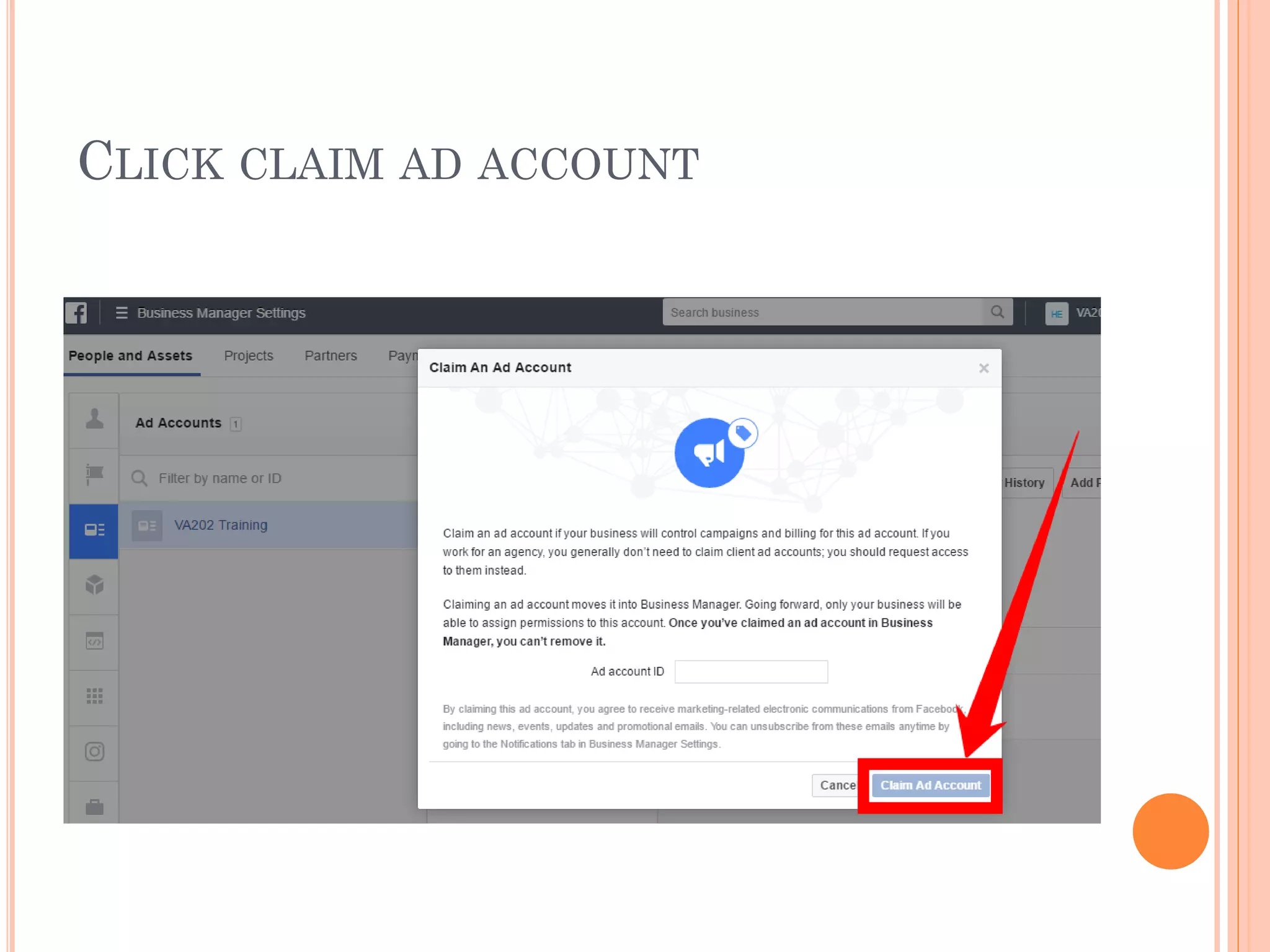 CLICK CLAIM AD ACCOUNT
 