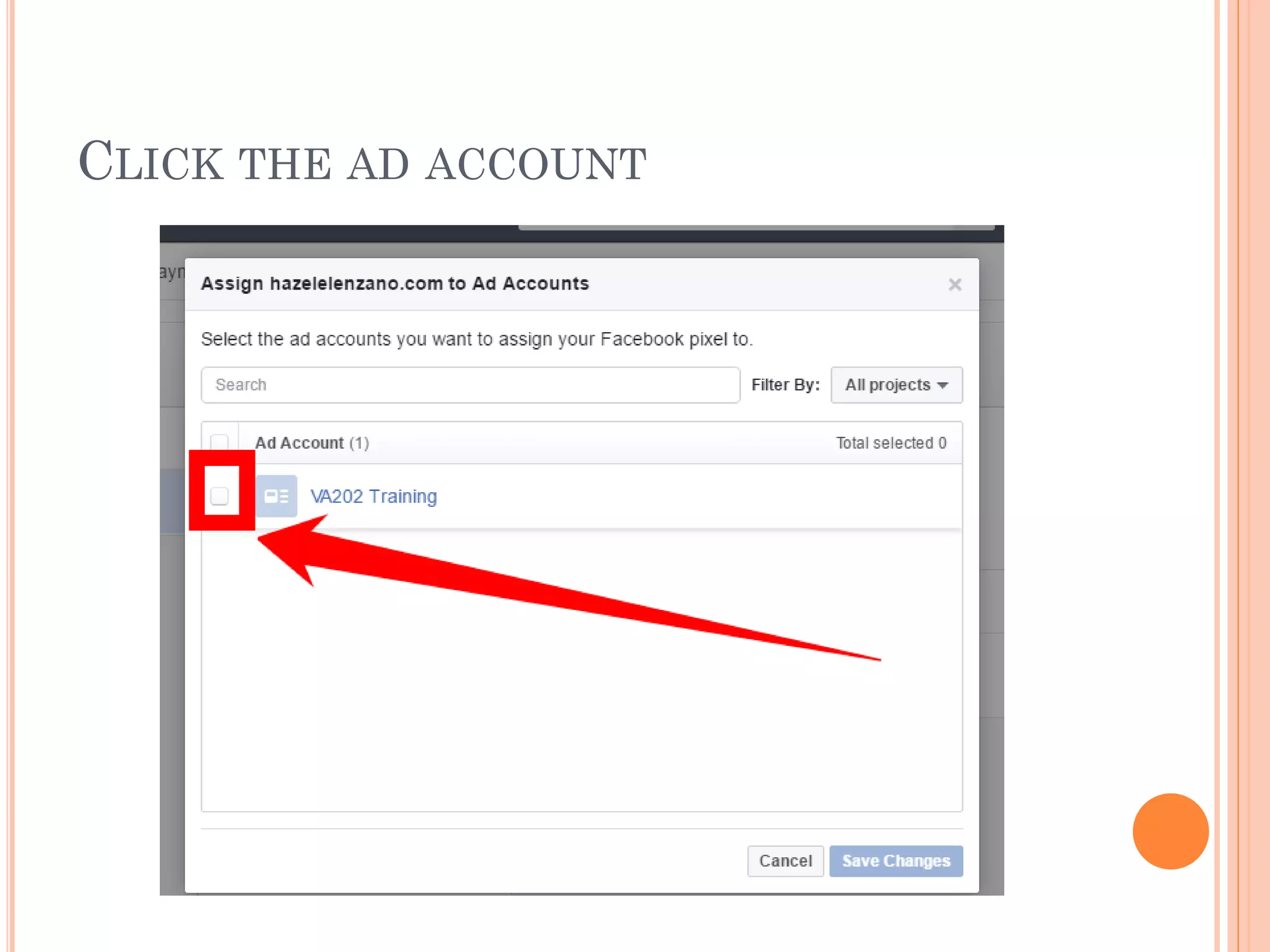 CLICK THE AD ACCOUNT
 