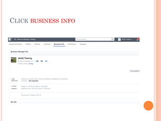 CLICK BUSINESS INFO
 