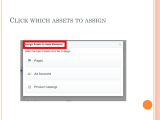 CLICK WHICH ASSETS TO ASSIGN
 