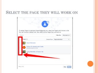 SELECT THE PAGE THEY WILL WORK ON
 
