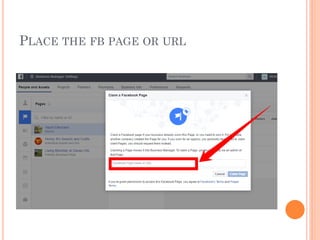 PLACE THE FB PAGE OR URL
 