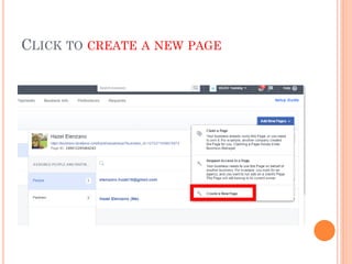 CLICK TO CREATE A NEW PAGE
 