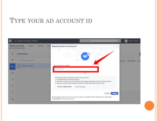 TYPE YOUR AD ACCOUNT ID
 
