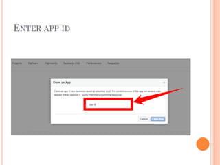 ENTER APP ID
 