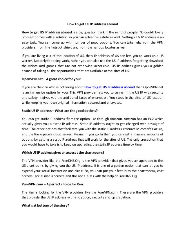 How To Get Us Ip Address Abroad How To Get Us Ip Address Abroad