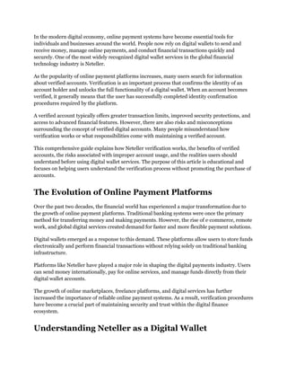 How To Get Verified Neteller Accounts_ Risks, Realities, and the ...