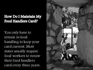 How To Get Your Food Handlers Card