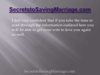 How to get your wife to love you again