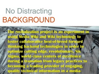 No Distracting
BACKGROUND
 