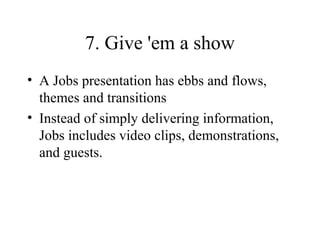 Explaining A Good Show Example How to give a successful presentation | PPT