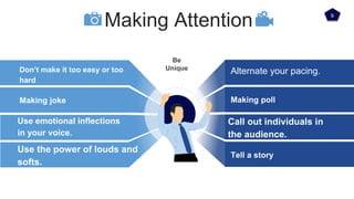 Making Attention
You can simply impress your audience and add
a unique zing and appeal to your
Presentations.
Add Contents...