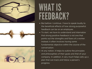 How to Give Constructive Feedback at Work by Scott Storick | PDF