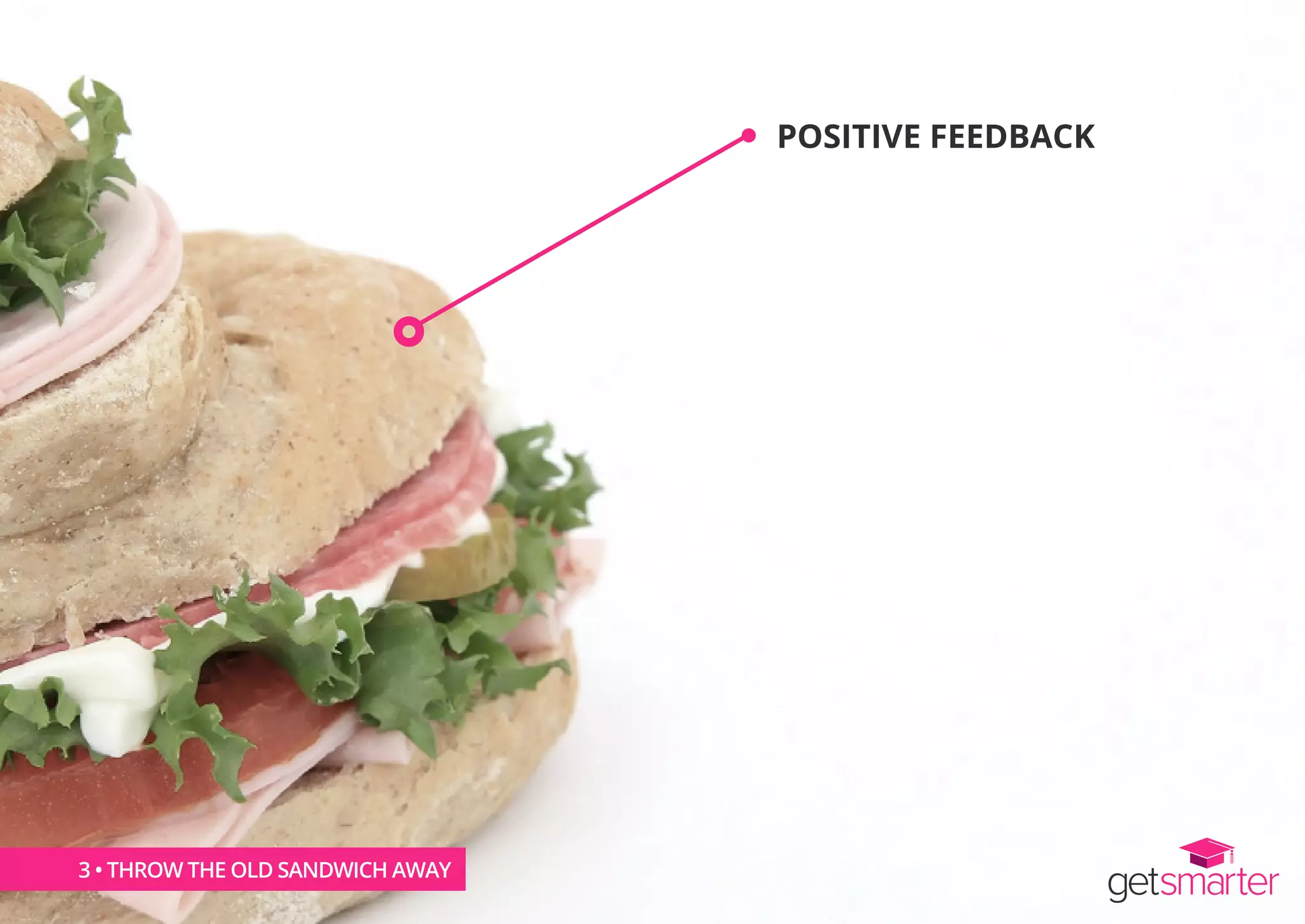 POSITIVE FEEDBACK
3 • THROW THE OLD SANDWICH AWAY
 